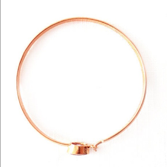 Amethyst Copper Gemstone Bangle Bracelet - Picture 3 of 7